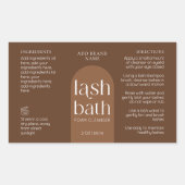 Moderne Boho Terracotta Lash Bath Cleanser Wrapper Rechthoekige Sticker (Voorkant)