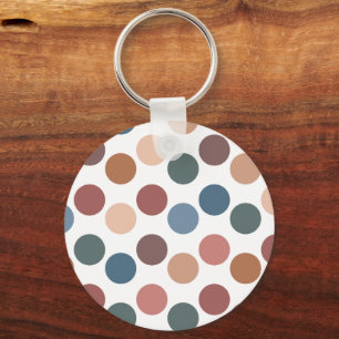Moderne Boho Terracotta & Teal Stippen Sleutelhanger