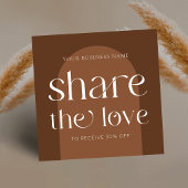 Moderne Boho Terracotta Verwijs een Vriend Beauty  Aanbevelingskaartje