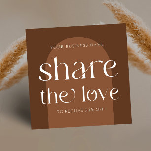 Moderne Boho Terracotta Verwijs een Vriend Beauty Aanbevelingskaartje