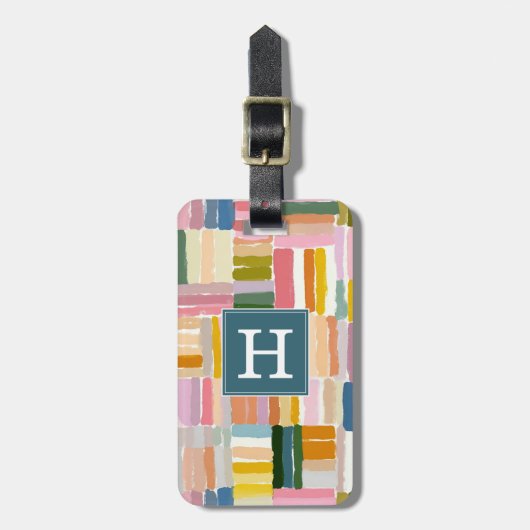 Moderne Boho Textuur Bagage Label (Voorkant verticaal)