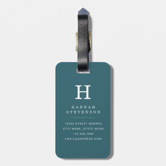 Moderne Boho Textuur Bagage Label (Achterkant verticaal)