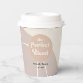 Moderne Boho "The Perfect Blend" bruiloft Papieren Bekers (Voorkant)