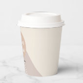 Moderne Boho "The Perfect Blend" Trouwdag Papieren Bekers (Links)
