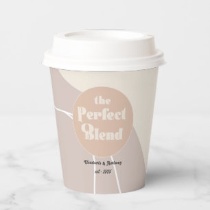 Moderne Boho "The Perfect Blend" Trouwdag Papieren Bekers