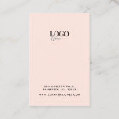 Moderne Boho Trendy Vrouw Oorbellen Display Visitekaartje (Achterkant)