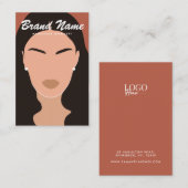 Moderne Boho Trendy Vrouw Stud Oorbellen Display Visitekaartje (Voorkant / Achterkant)