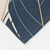 Moderne Boho Tropische Bladeren Abstract Fleece Deken (Hoek)