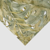 Moderne Boho Tropische Bladeren Gedroogde Palm Tissuepapier (Detail)