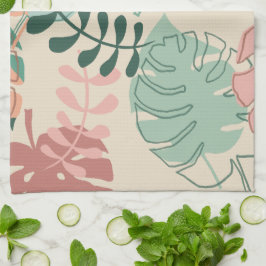 Moderne Boho Tropische Monstera Plant Keuken Handd Theedoek