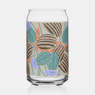 Moderne Boho Turquoise & Lavendel Bloemendecoratie Blikvorm Glas