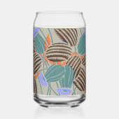 Moderne Boho Turquoise & Lavendel Bloemendecoratie Blikvorm Glas (Achterkant)