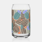 Moderne Boho Turquoise & Lavendel Bloemendecoratie Blikvorm Glas (Links)