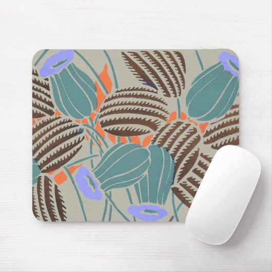 Moderne Boho Turquoise & Lavendel Bloemendecoratie Muismat (Met muis)