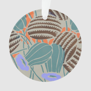 Moderne Boho Turquoise & Lavendel Bloemendecoratie Ornament