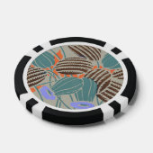 Moderne Boho Turquoise & Lavendel Bloemendecoratie Poker Chips (Enkel)