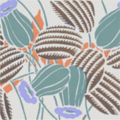 Moderne Boho Turquoise & Lavendel Bloemendecoratie Sticker (Voorkant)