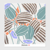 Moderne Boho Turquoise & Lavendel Bloemendecoratie Sticker (Vel)