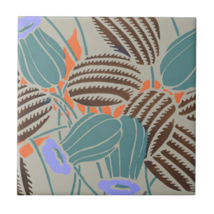 Moderne Boho Turquoise & Lavendel Bloemendecoratie Tegeltje