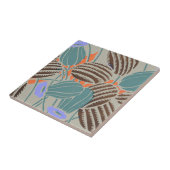Moderne Boho Turquoise & Lavendel Bloemendecoratie Tegeltje (Zijkant)