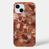 Moderne boho verbrande oranje vlinders borduurwerk Case-Mate iPhone case (Achterkant)