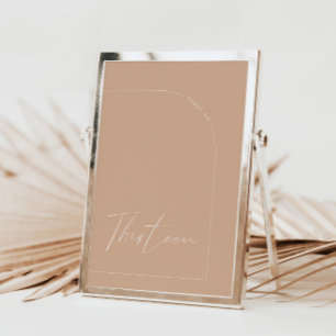 Moderne Boho vertakkingslijst Dertien tabelnummer Kaart