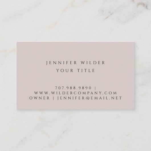 Moderne Boho Violet grijze bloemen Visitekaartje (Achterkant)