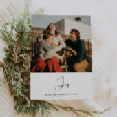 Moderne Boho Vreugde Verticale Foto Kerstmis Feestdagenkaart