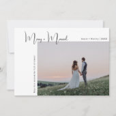 Moderne Boho Vrolijk en Getrouwd Vier Foto Kerstmi Feestdagenkaart (Voorkant)