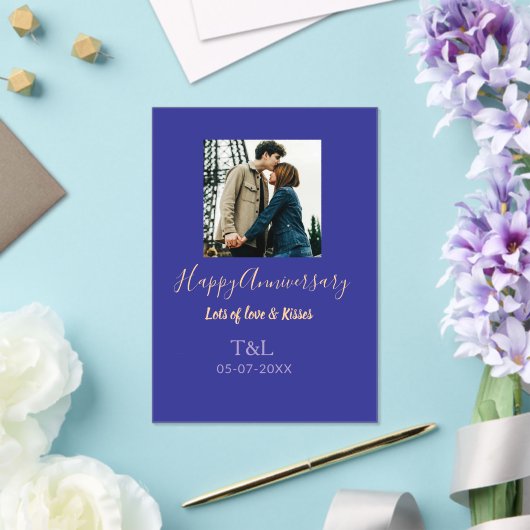 Moderne boho vrolijk jubileum toevoegen naam blauw acryl uitnodigingen (Insitu (Huwelijk))