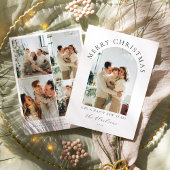 Moderne Boho Vrolijk Kerstfeest & Gelukkig Nieuwja Kaart