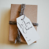 Moderne Boho Vrolijk Kerstfeest Naar en Van Cadeaulabel