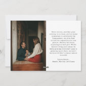 Moderne Boho Vrolijk Kerstfeest Twee Foto Feestdagenkaart (Achterkant)