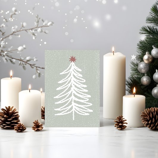 Moderne Boho Vrolijke Kerst / Nieuwjaarskaart Bedankkaart