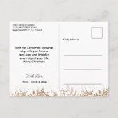 Moderne Boho Vrolijke Kerstmis Fotocollage Briefkaart (Achterkant)