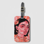 Moderne boho vrouwelijke minimalistische kunst iPh Bagagelabel (Voorkant (verticaal))