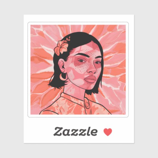 Moderne boho vrouwelijke minimalistische kunst iPh Sticker (Vel)