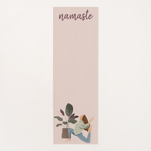 Moderne Boho Vrouwen Bewegingen Namaste Yogi Plant Yogamat (Voorkant)