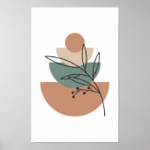 Moderne Boho Wall Art uit het midden van de eeuw. Poster (Voorkant)