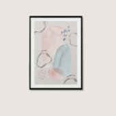 Moderne Boho Waterverf Abstracte esthetische kunst Poster