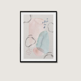 Moderne Boho Waterverf Abstracte esthetische kunst Poster