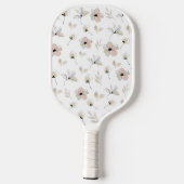 Moderne Boho Waterverf Bloemen Pickleball Paddles (Achterkant)