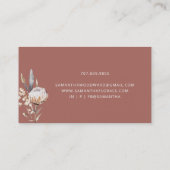 Moderne Boho Waterverf Bloemenontwerper Visitekaartje (Achterkant)