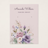 Moderne Boho waterverf bloemenoorbel display kaart (Voorkant)