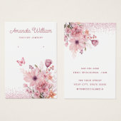 Moderne boho waterverf bloemenoorbel display kaart (Voorkant /achterkant)