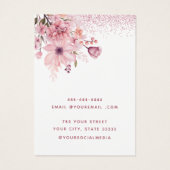 Moderne boho waterverf bloemenoorbel display kaart (Achterkant)