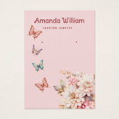 Moderne Boho waterverf bloemenoorbel display kaart (Voorkant)