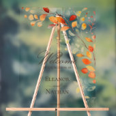 Moderne Boho Waterverf Herfst herfstbladeren welko Acryl Bord (Neutraal)