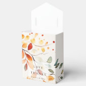 Moderne Boho Waterverf herfstbladeren bruiloft Bedankdoosjes (Geopend)
