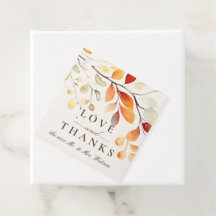 Moderne Boho Waterverf herfstbladeren bruiloft